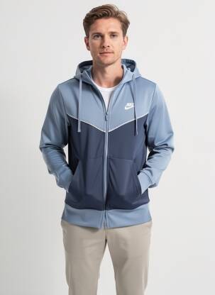 Jachete casual glugă albastru NIKE bărbat