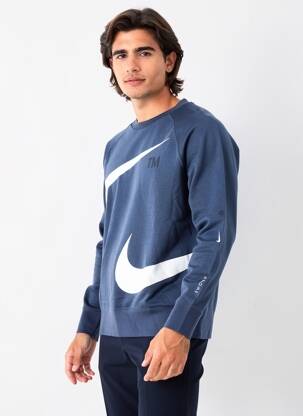 Hanorac elasticitate mâneci lungi albastru NIKE bărbat