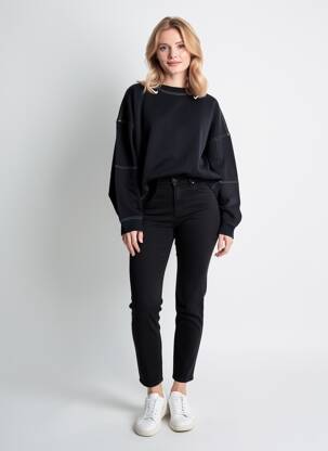 Hanorac broderie mâneci lungi negru NIKE femeie