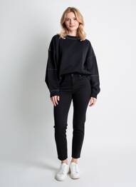Hanorac croială supradimensionată mâneci lungi negru NIKE femeie