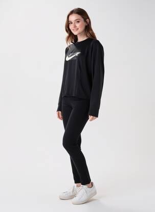 Tricou mâneci lungi mâneci lungi negru NIKE femeie