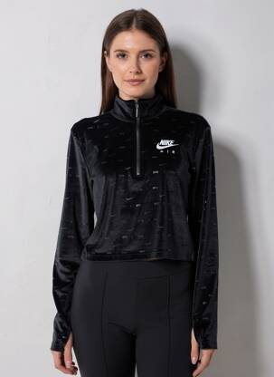 Tricou mâneci lungi mâneci lungi negru NIKE femeie