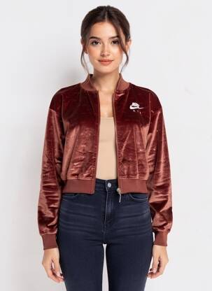 Jachete casual buzunare maro NIKE femeie