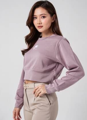 Hanorac broderie mâneci lungi violet NIKE femeie