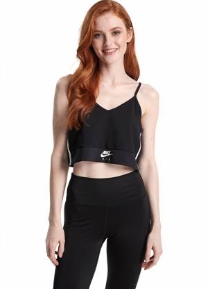 Top elasticitate bretele subțiri negru NIKE femeie