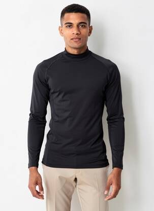 Tricou elasticitate mâneci lungi negru NIKE bărbat
