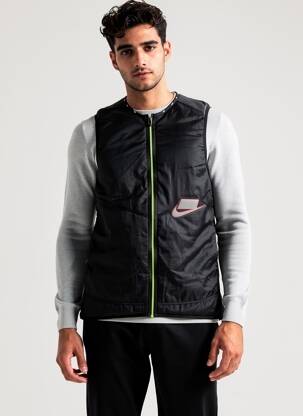 Geacă matlasată buzunare fără glugă negru NIKE bărbat