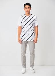 Tricou elasticitate mâneci scurte alb NIKE bărbat