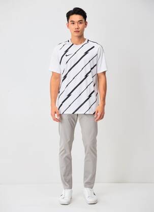 Tricou elasticitate mâneci scurte alb NIKE bărbat
