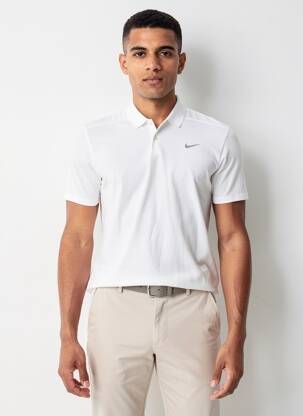 Polo țesătură jersey mâneci scurte alb NIKE bărbat