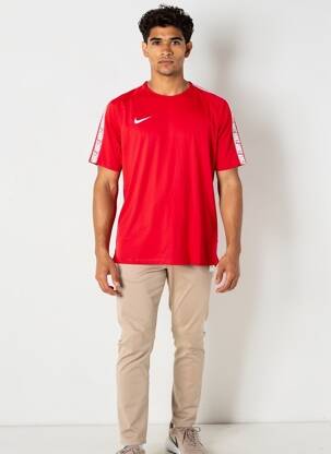 Tricou elasticitate mâneci lungi roșu NIKE bărbat