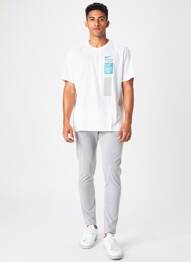 Tricou elasticitate mâneci scurte alb NIKE bărbat