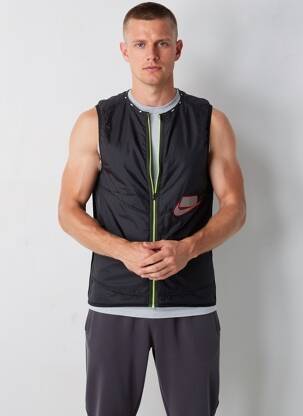 Jachete casual închidere cu fermoar pe față negru NIKE bărbat