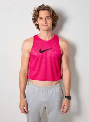Maiou guler rotund fără mâneci roz NIKE bărbat