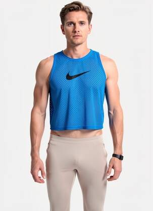 Maiou guler rotund fără mâneci albastru NIKE bărbat