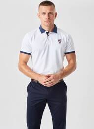 Polo croială dreaptă mâneci scurte alb CAMBERABERO bărbat