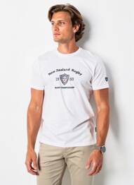 Tricou broderie mâneci scurte alb CAMBERABERO bărbat