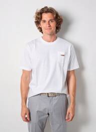Tricou broderie mâneci scurte alb CAMBERABERO bărbat