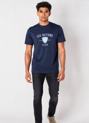 Tricou elasticitate mâneci scurte albastru CAMBERABERO bărbat