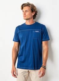 Tricou elasticitate mâneci scurte albastru CAMBERABERO bărbat
