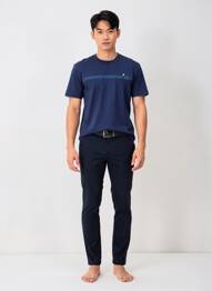 Tricou croială dreaptă mâneci scurte albastru CAMBERABERO bărbat