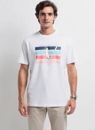 Tricou elasticitate mâneci scurte alb CAMBERABERO bărbat