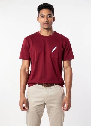 Tricou elasticitate mâneci scurte roșu CAMBERABERO bărbat