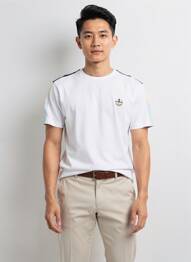 Tricou broderie mâneci scurte alb CAMBERABERO bărbat