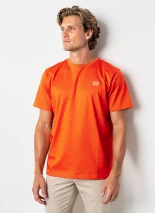 Tricou elasticitate mâneci scurte portocaliu CAMBERABERO bărbat