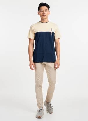 Tricou elasticitate mâneci scurte albastru CAMBERABERO bărbat