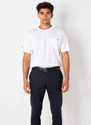 Tricou elasticitate mâneci scurte alb CAMBERABERO bărbat