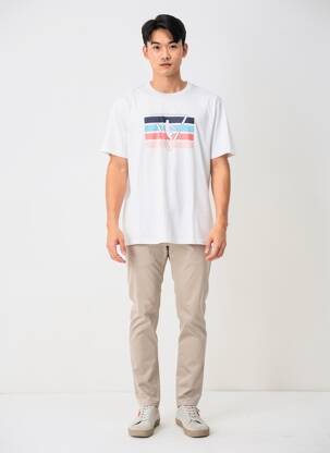 Tricou elasticitate mâneci scurte alb CAMBERABERO bărbat