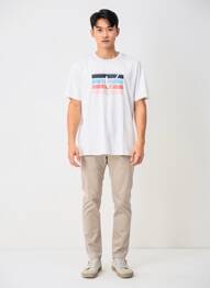 Tricou elasticitate mâneci scurte alb CAMBERABERO bărbat
