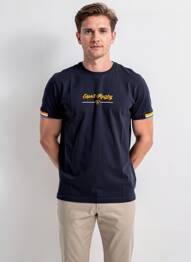 Tricou croială dreaptă mâneci scurte albastru CAMBERABERO bărbat