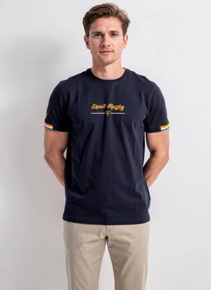 Tricou croială dreaptă mâneci scurte albastru CAMBERABERO bărbat