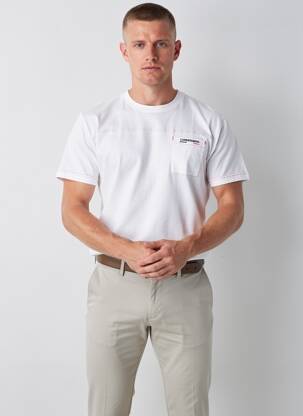 Tricou elasticitate mâneci scurte alb CAMBERABERO bărbat