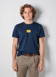 Tricou croială dreaptă mâneci scurte albastru CAMBERABERO bărbat