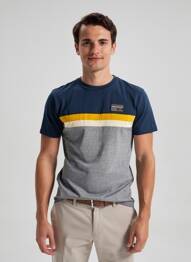 Tricou croială dreaptă mâneci scurte albastru CAMBERABERO bărbat