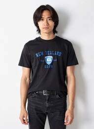 Tricou broderie mâneci scurte negru CAMBERABERO bărbat