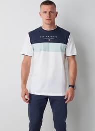 Tricou broderie mâneci scurte alb CAMBERABERO bărbat