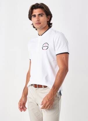 Tricou elasticitate mâneci scurte alb CAMBERABERO bărbat