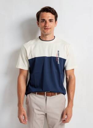 Tricou croială dreaptă mâneci scurte bej CAMBERABERO bărbat