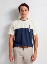 Tricou croială dreaptă mâneci scurte bej CAMBERABERO bărbat