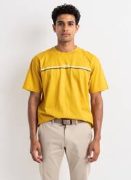 Tricou croială cambrată mâneci scurte galben CAMBERABERO bărbat
