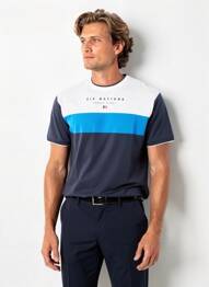 Tricou elasticitate mâneci scurte albastru CAMBERABERO bărbat