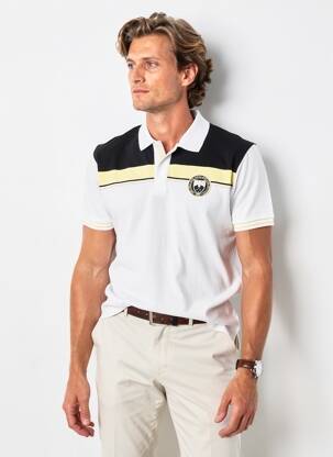 Polo țesătură jersey mâneci scurte alb CAMBERABERO bărbat