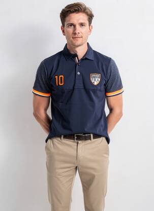 Polo țesătură jersey mâneci scurte albastru CAMBERABERO bărbat