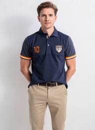 Polo țesătură jersey mâneci scurte albastru CAMBERABERO bărbat