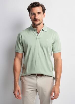 Polo țesătură jersey mâneci scurte verde HACKETT bărbat