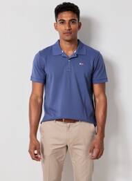 Polo elasticitate mâneci scurte albastru TOMMY HILFIGER bărbat